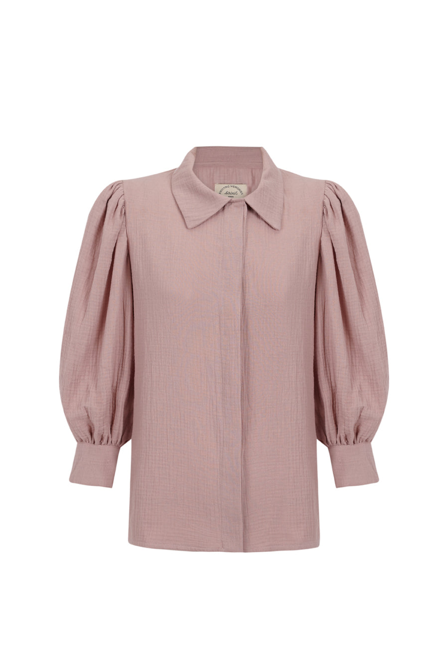 Woman bambula pink sand blouse
