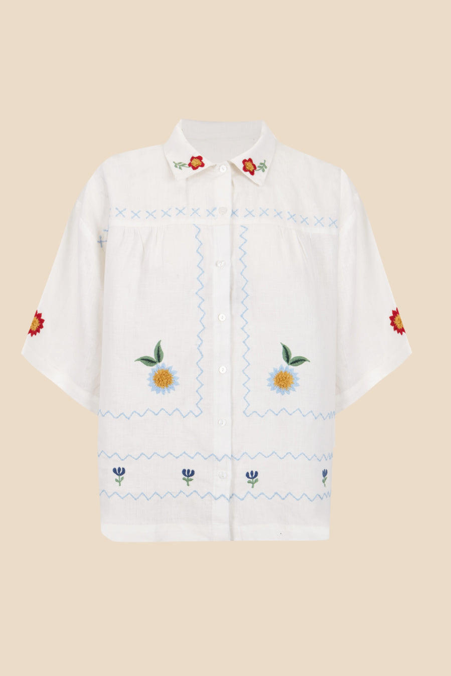 Woman O Barqueiro embroidered blouse