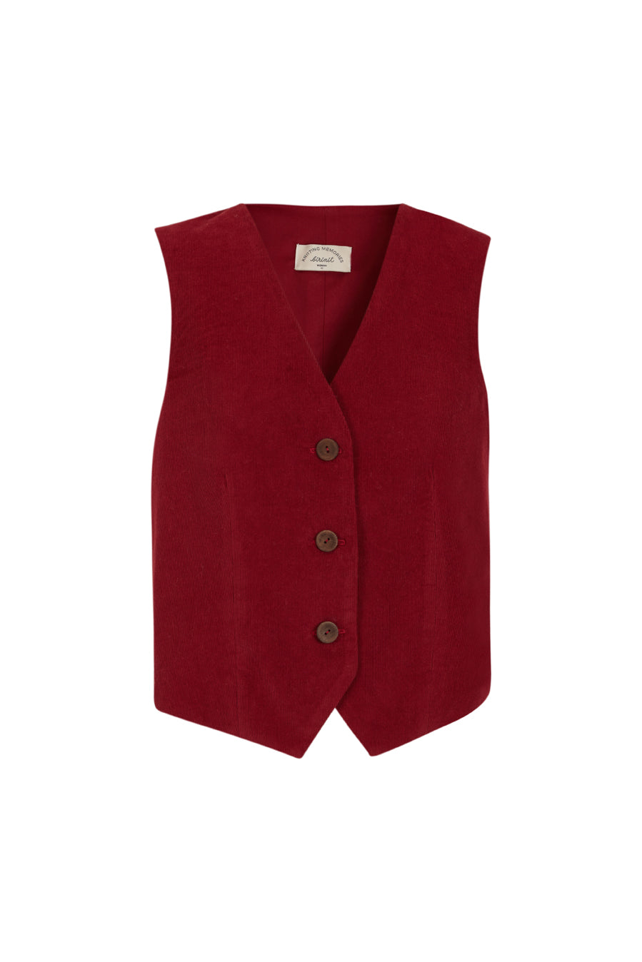 Woman Burgundy corduroy vest