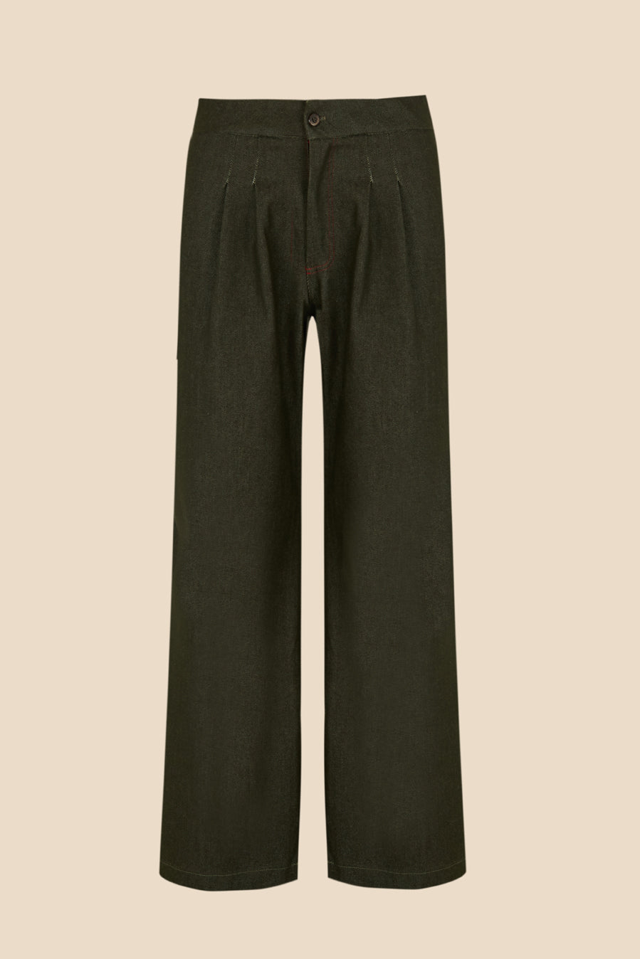 Woman Kaki denim pants