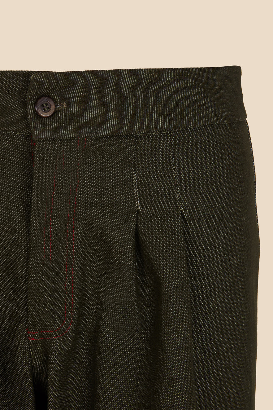 Woman Kaki denim pants
