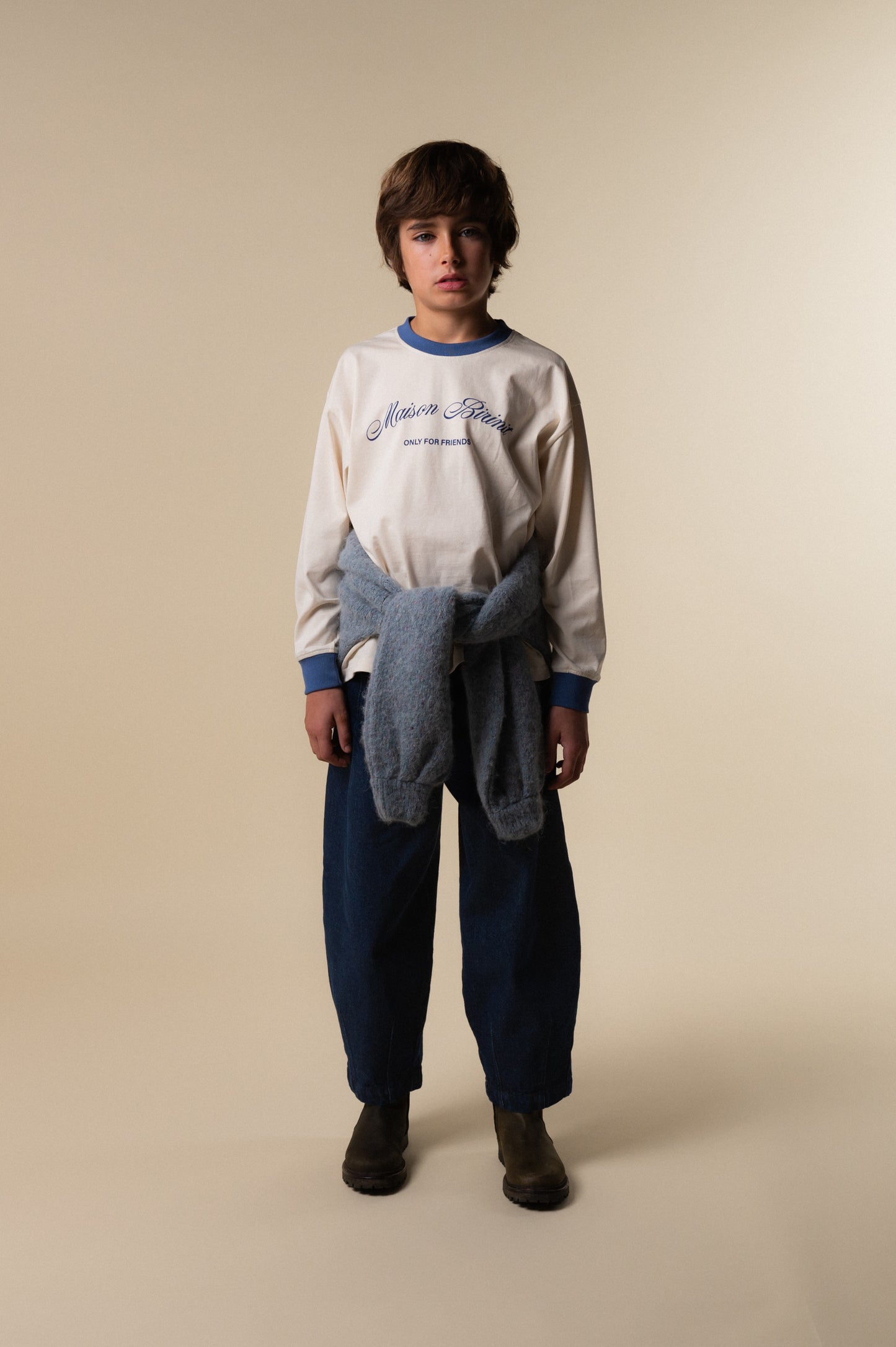 Pantalón denim azul niño