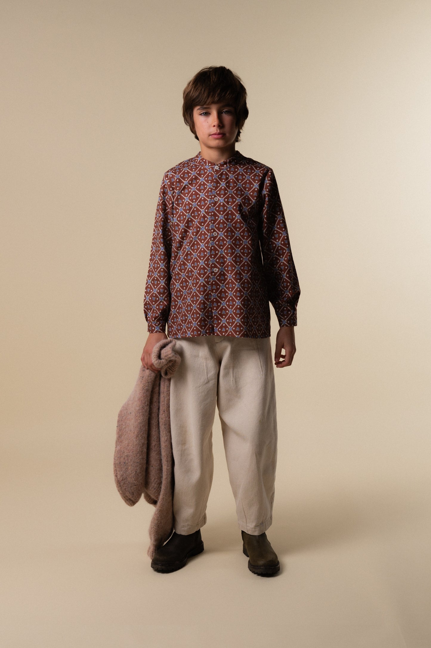 Pantalón denim crudo niño