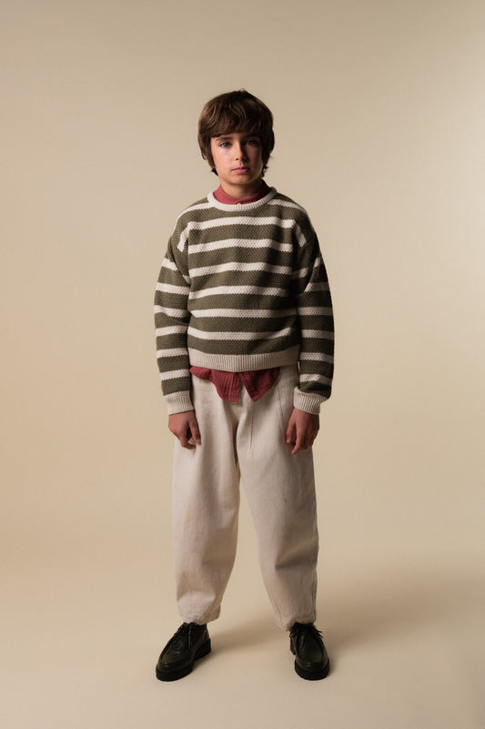 Jersey punto Oli rayas Verdes niño