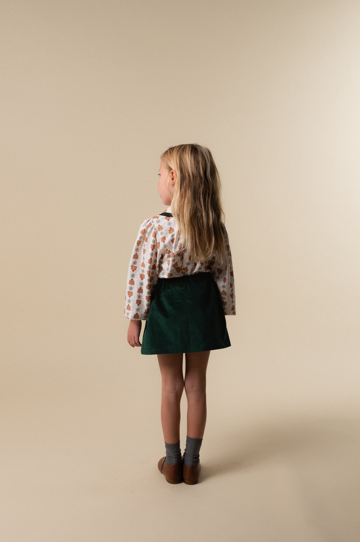 Mini Falda velvet Verde