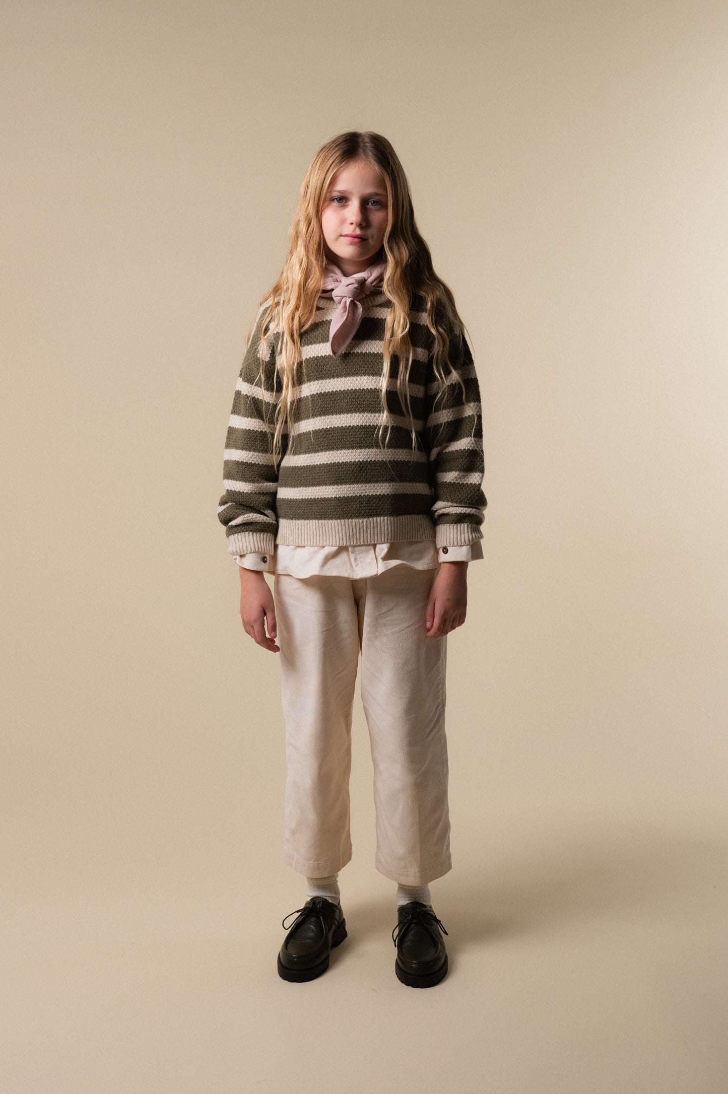 Pantalón pana cruda niña