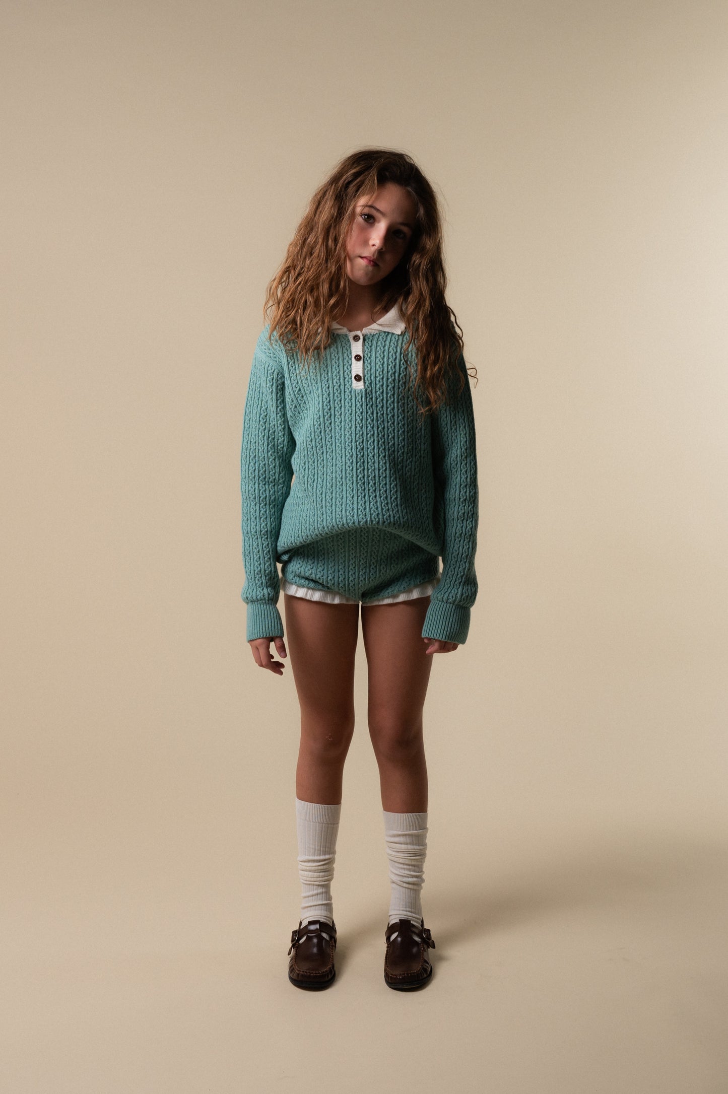 Jersey punto Biri Mint niña