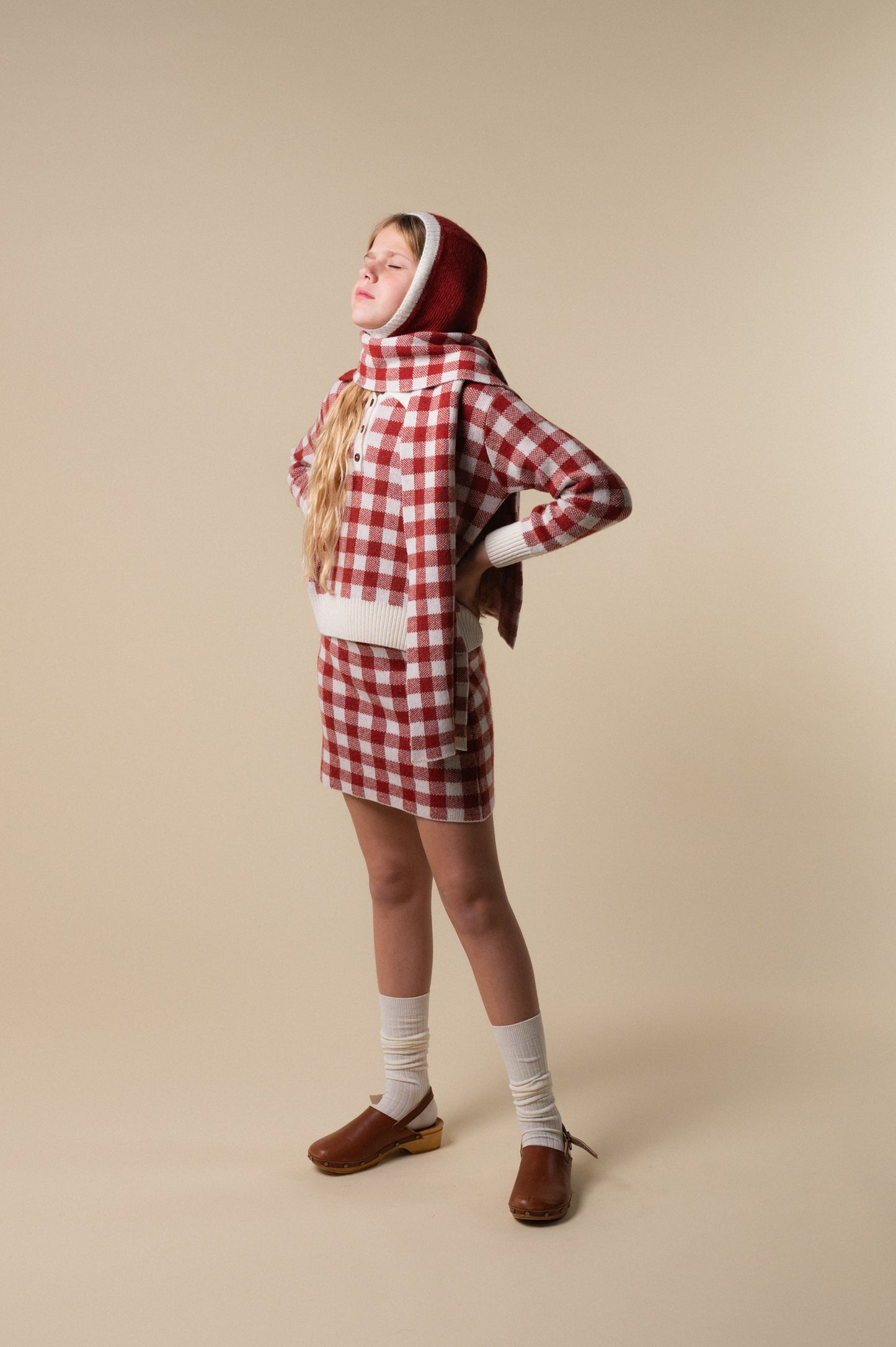 Mini Falda punto vichy Russet