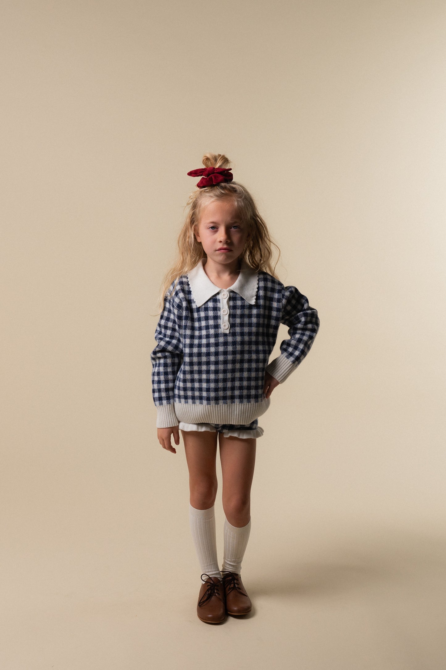 Jersey punto Biri vichy Navy