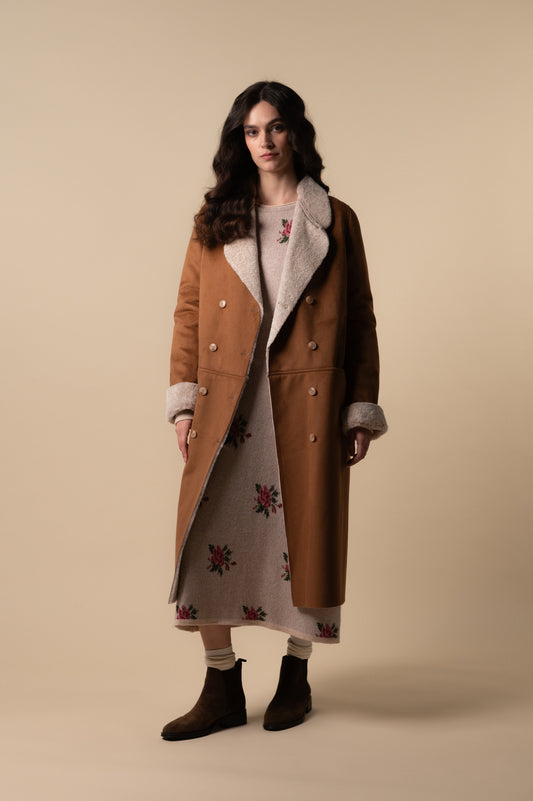 Abrigo Van Gogh antelina Toffee de mujer