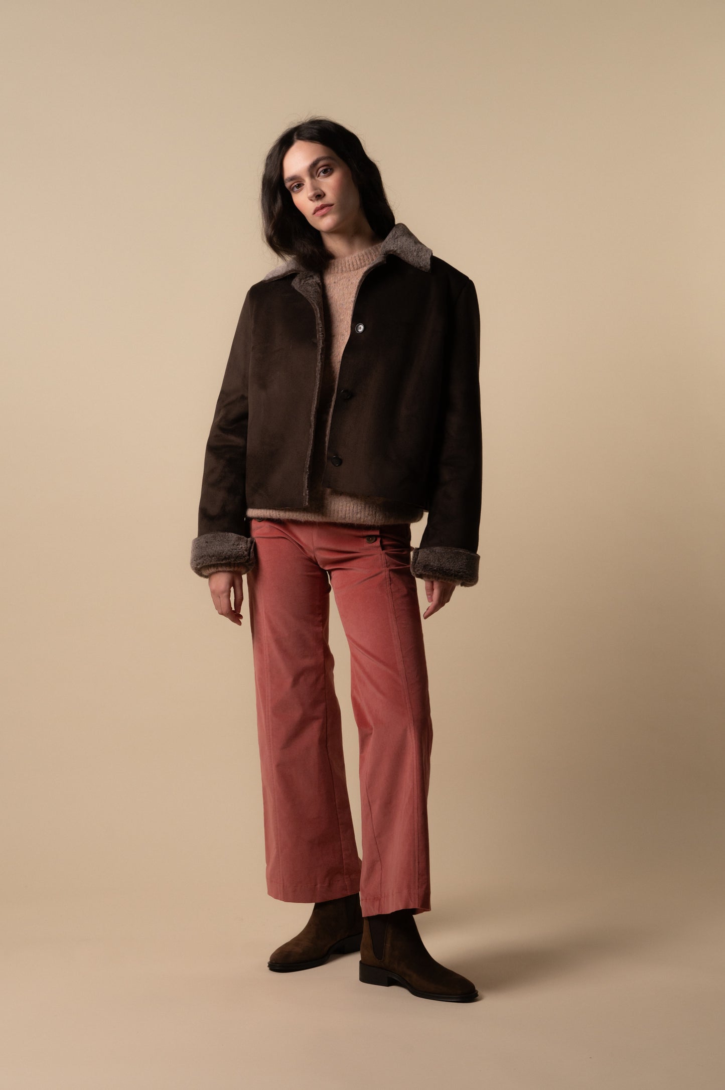 Pantalón pana Marsala de mujer