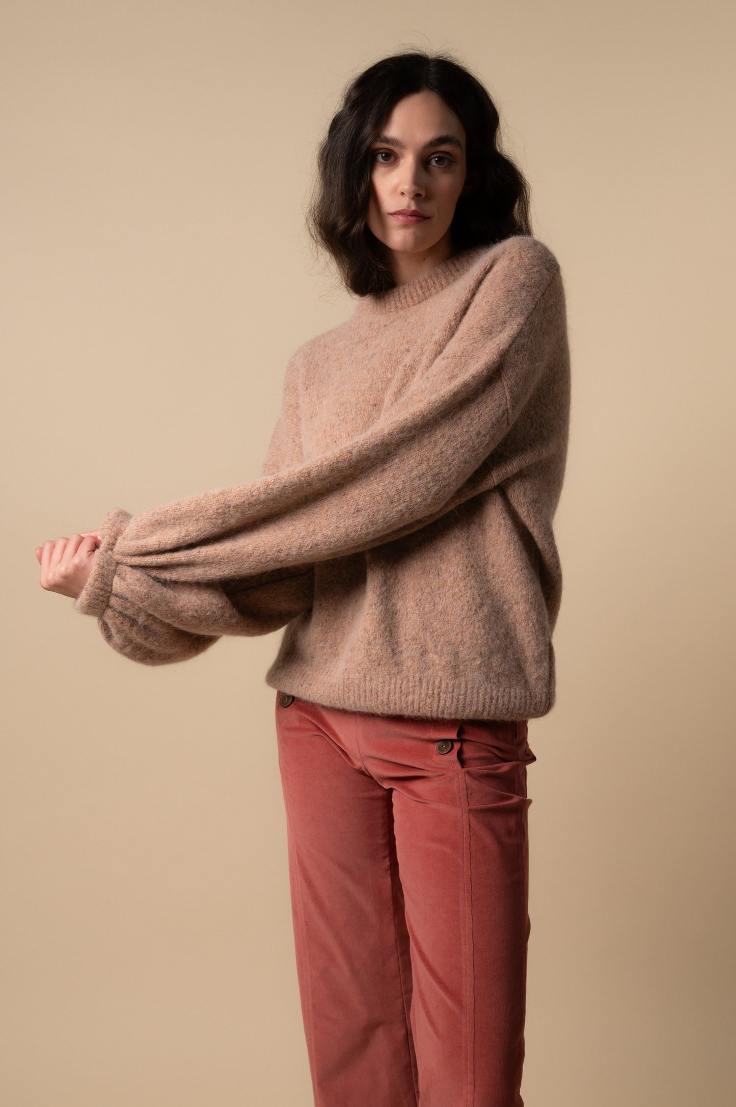 Jersey rosa claro de mujer