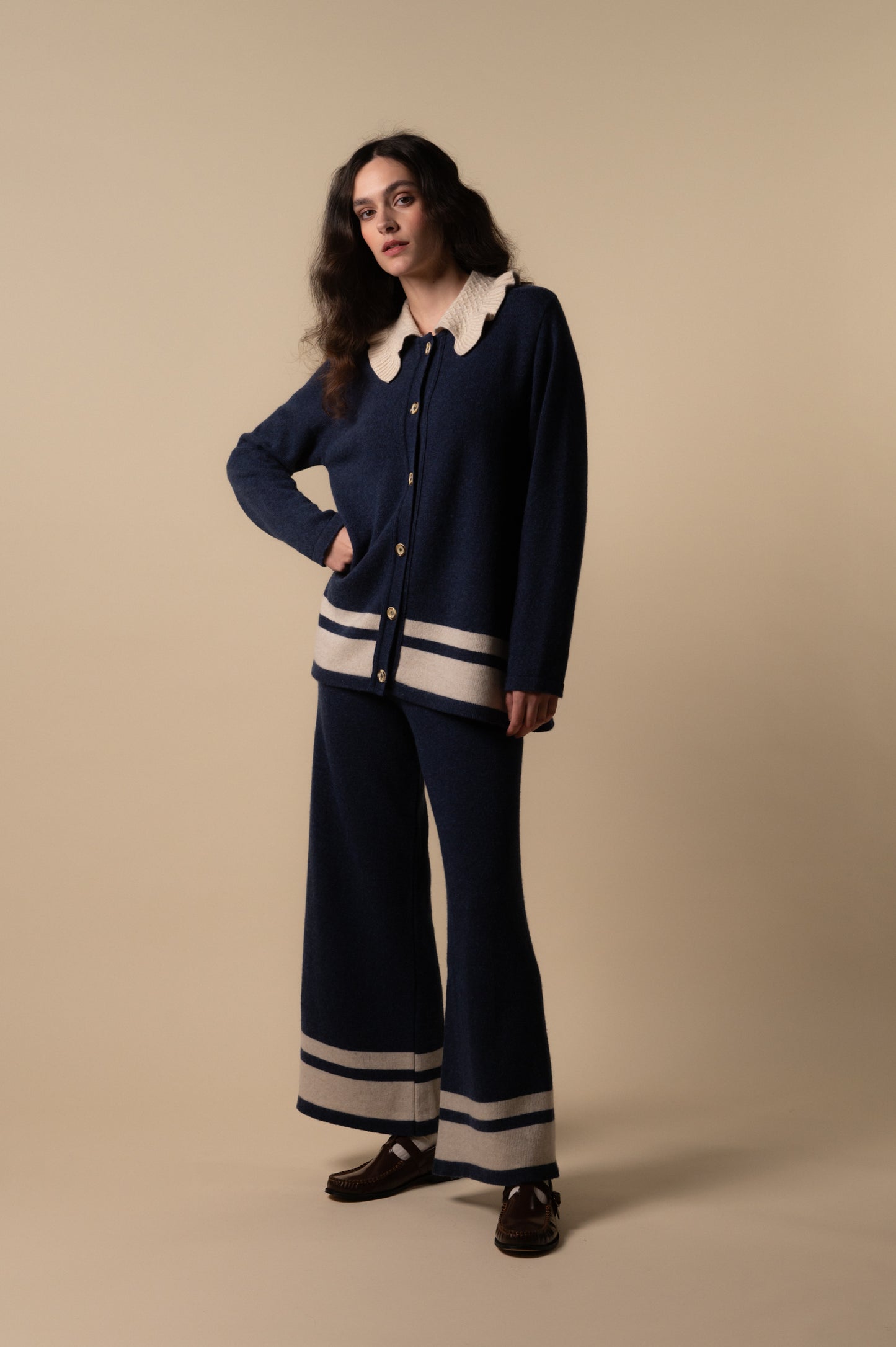 Pantalones punto Navy de mujer