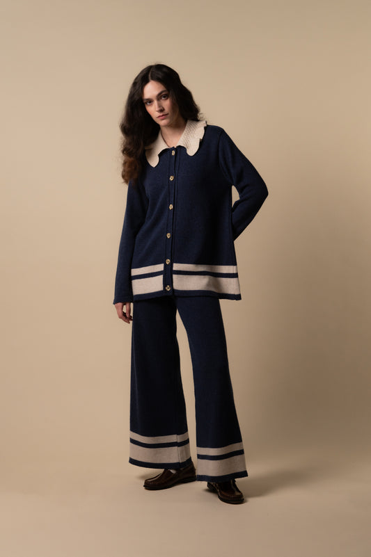 Pantalones punto Navy de mujer