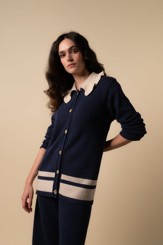 Chaqueta punto Navy de mujer