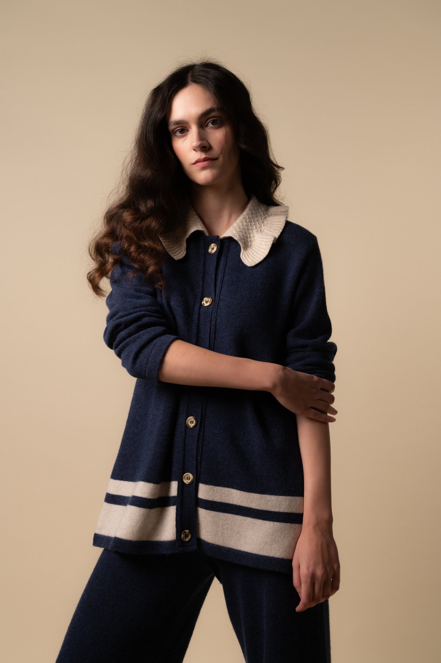 Chaqueta punto Navy de mujer