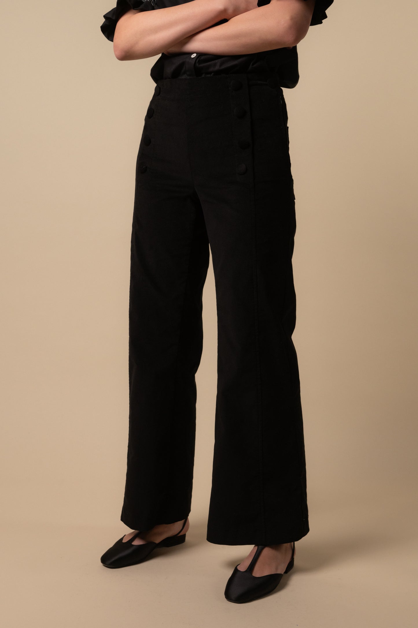 Woman Black velvet trousers