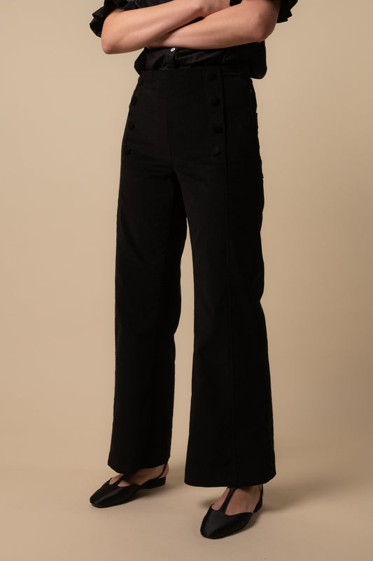 Pantalón Velvet negro de mujer