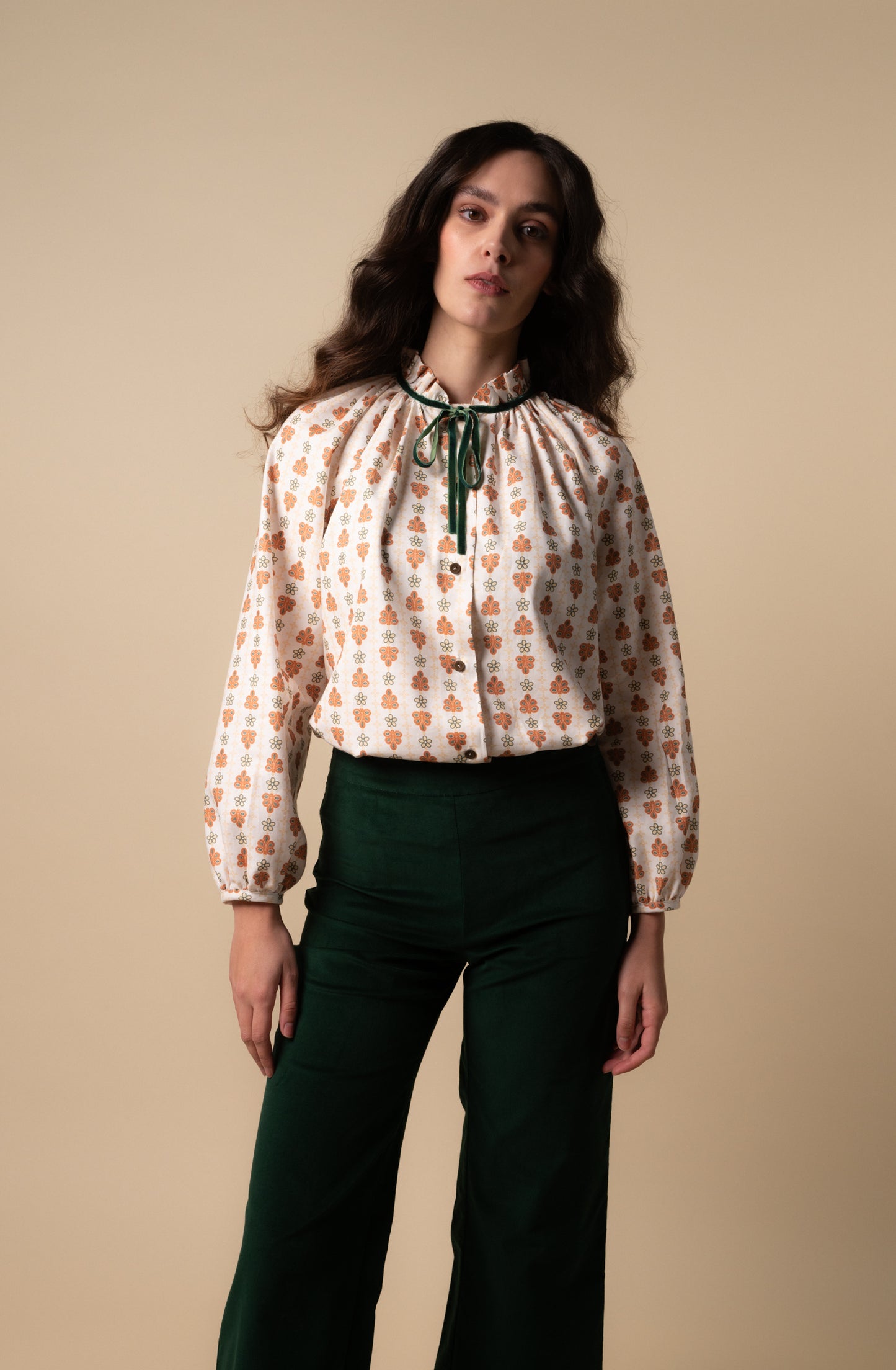 Pantalón Velvet verde antique de mujer