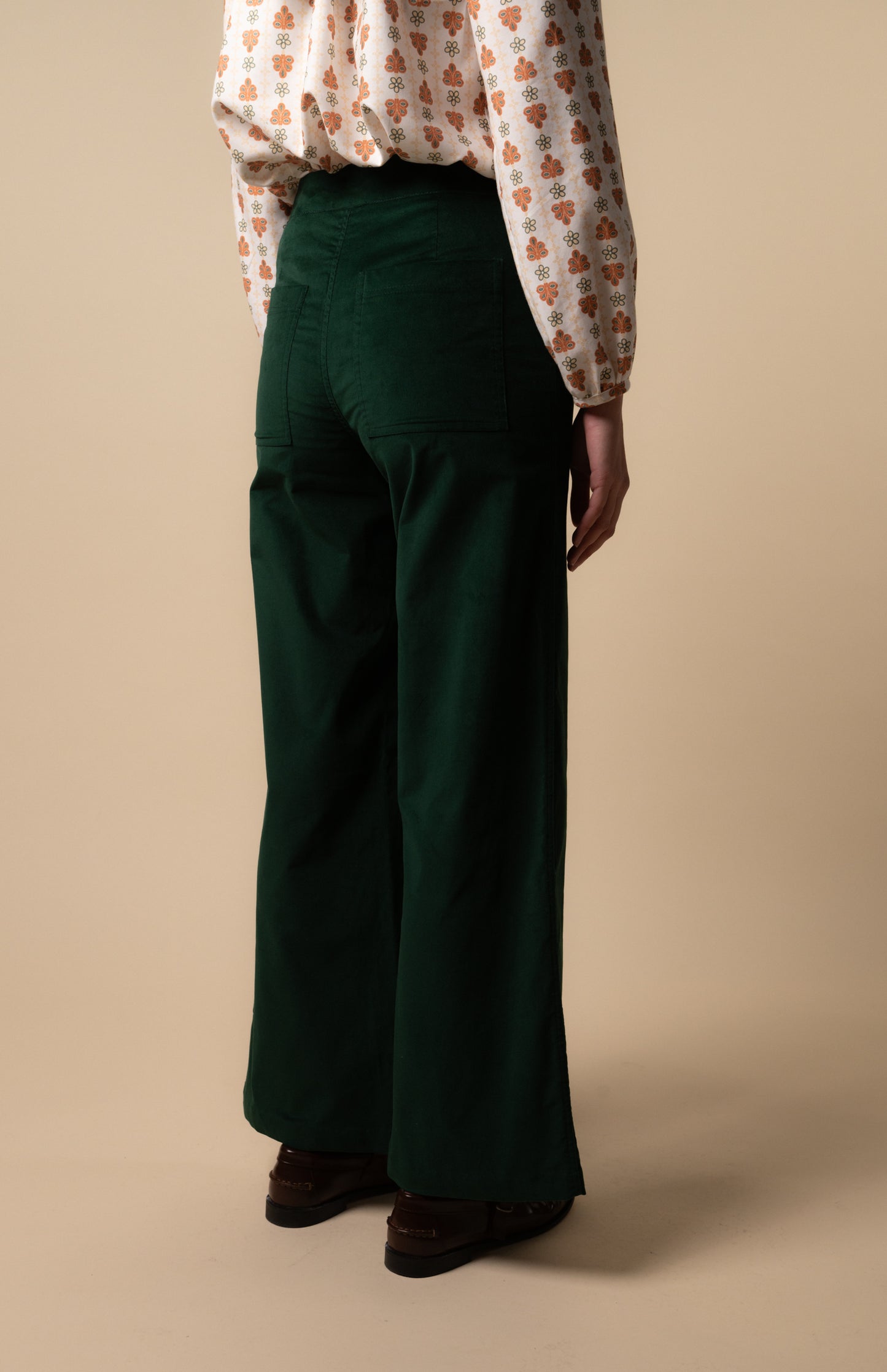 Pantalón Velvet verde antique de mujer