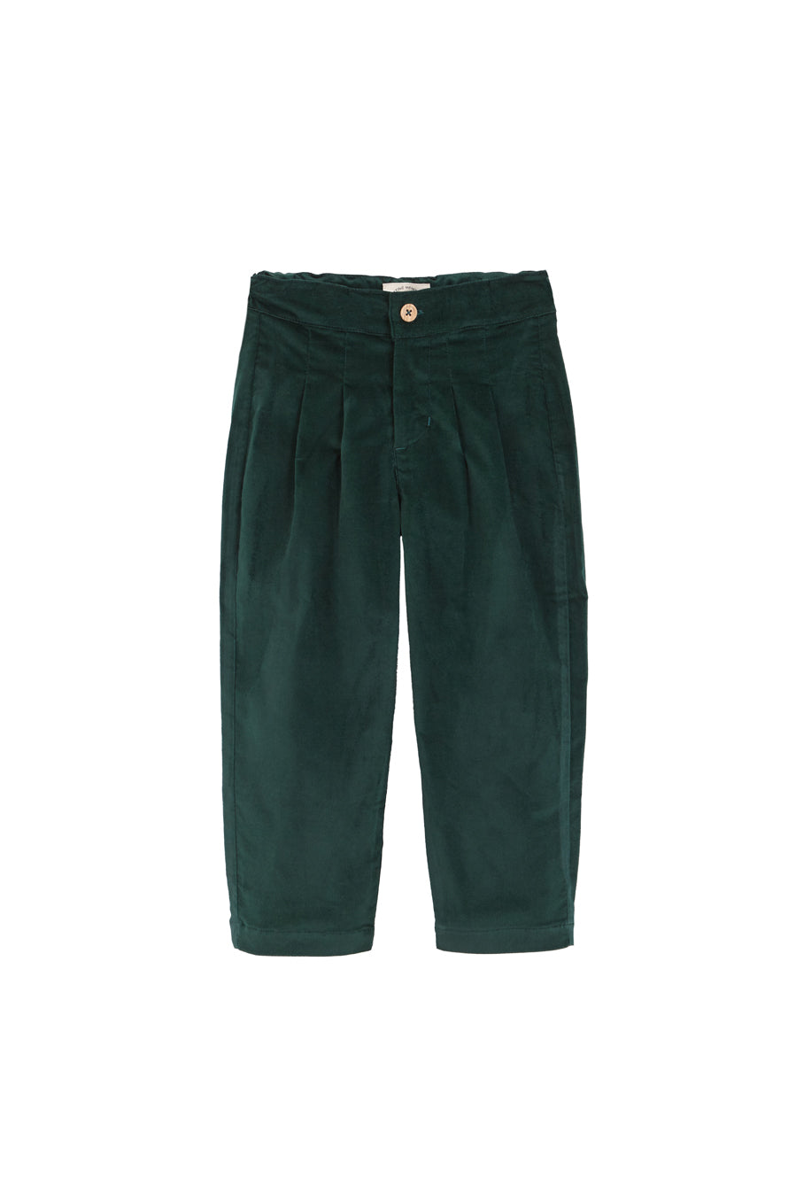 Pantalón pinzas velvet Verde bebé