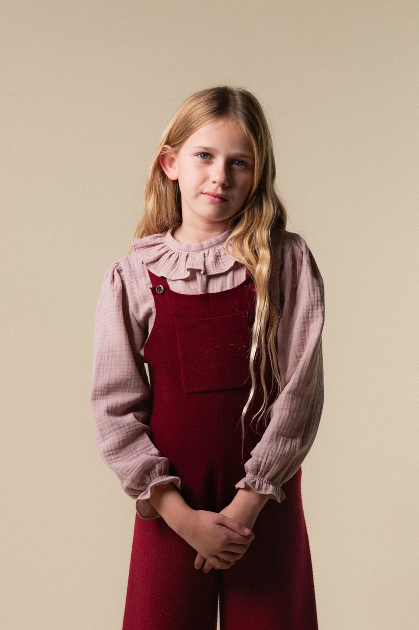 Camisa bambula Pink sand niña