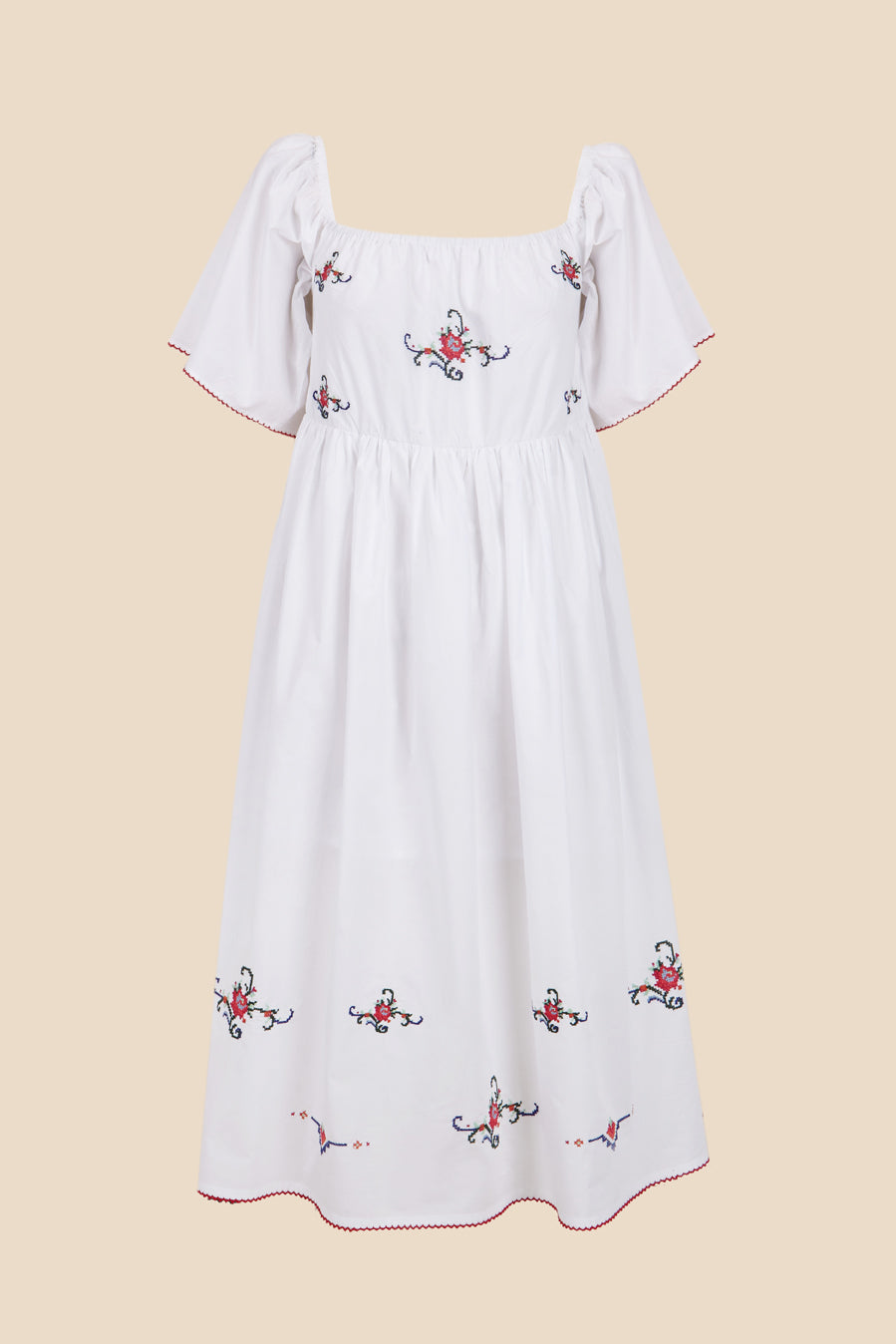 Woman embroidered dress
