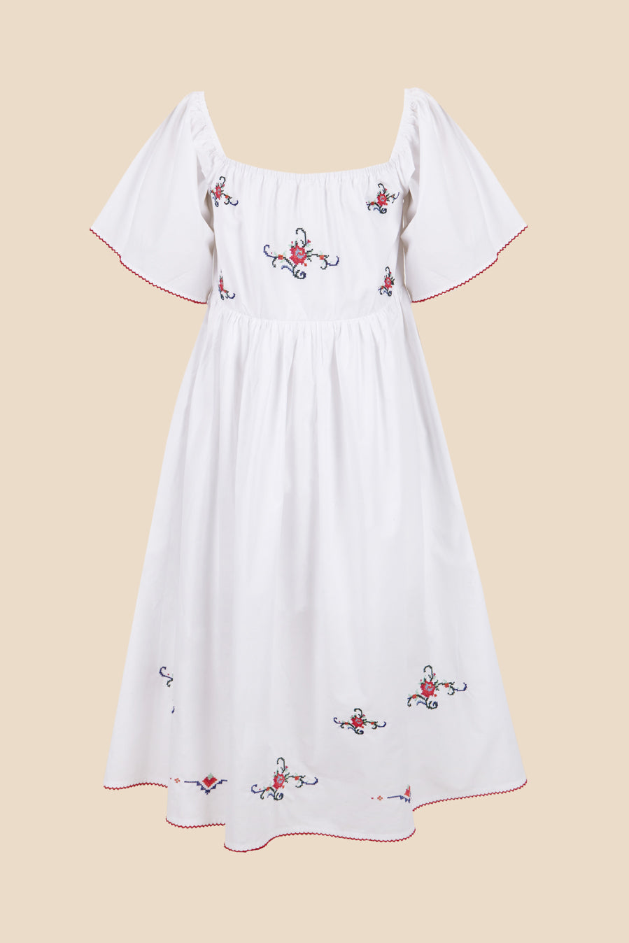 Woman embroidered dress