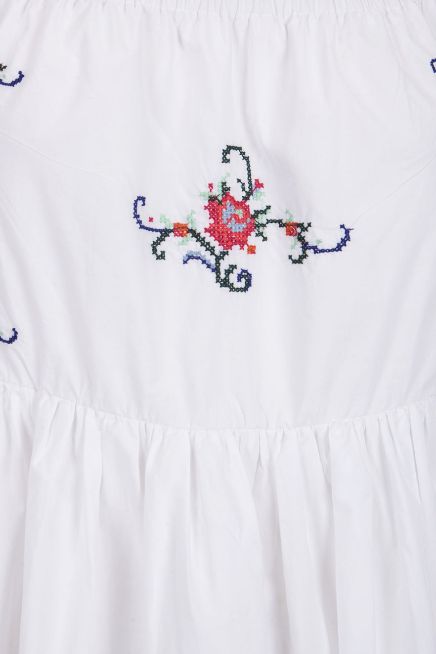 Woman embroidered dress