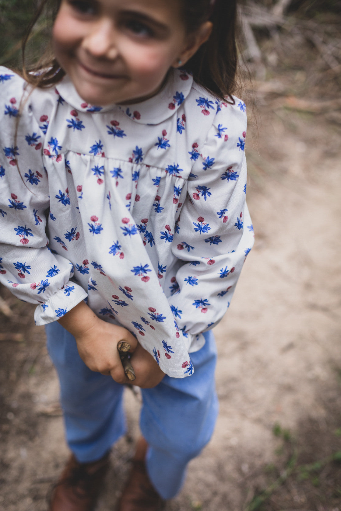 Creta blue shirt with yoke