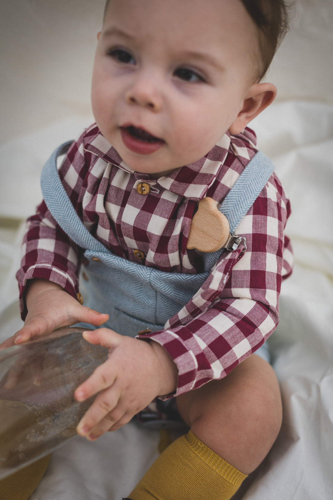 Maroon Gingham Dalí shirt