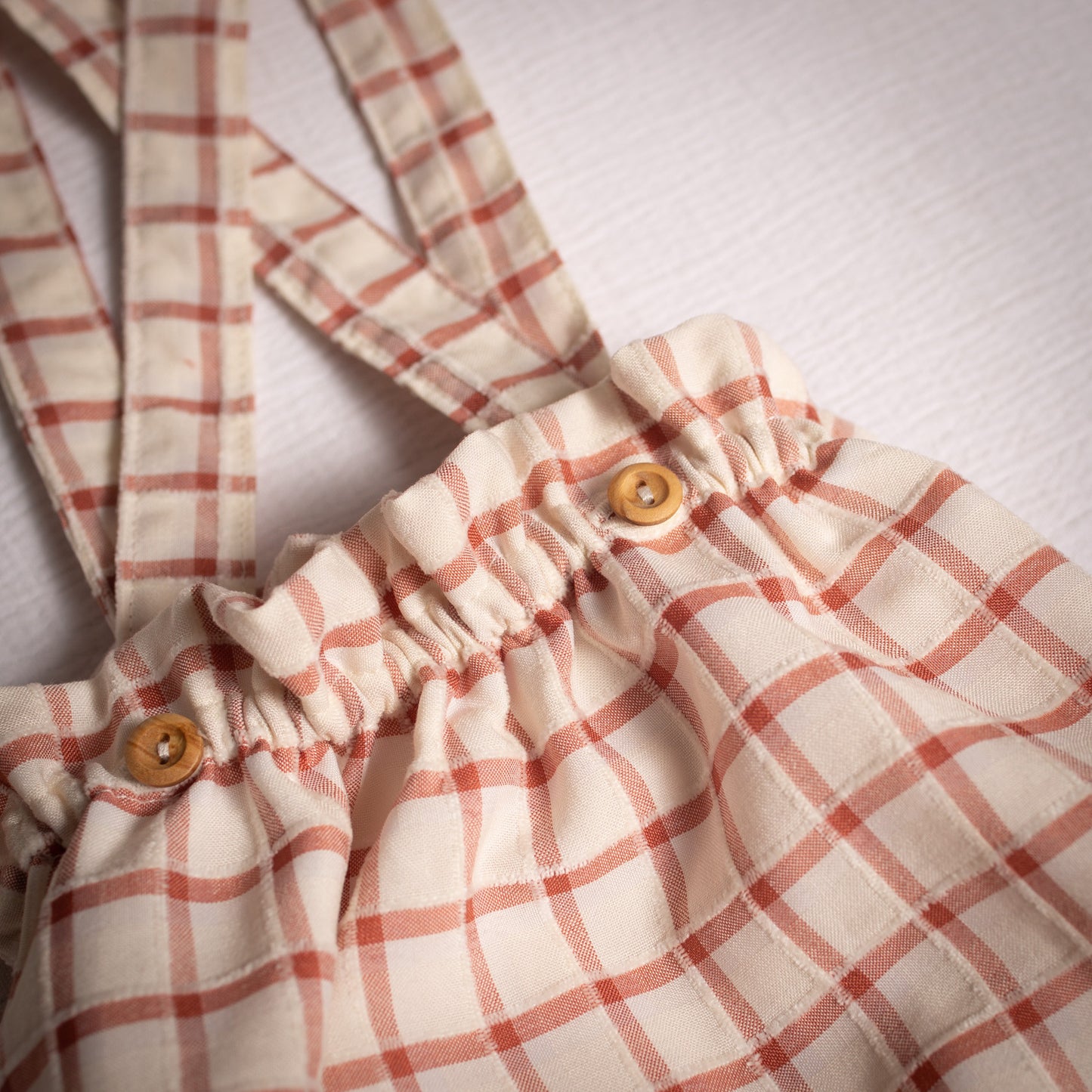 Marsala plaid straps bloomer