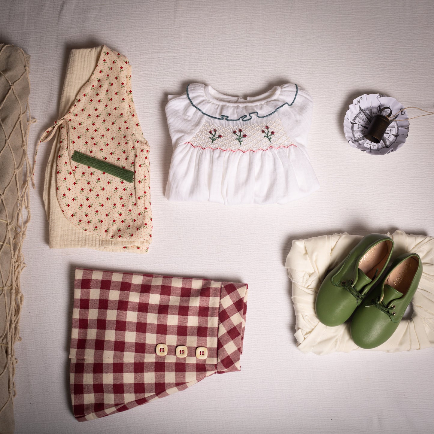 Maroon Gingham mini skirt