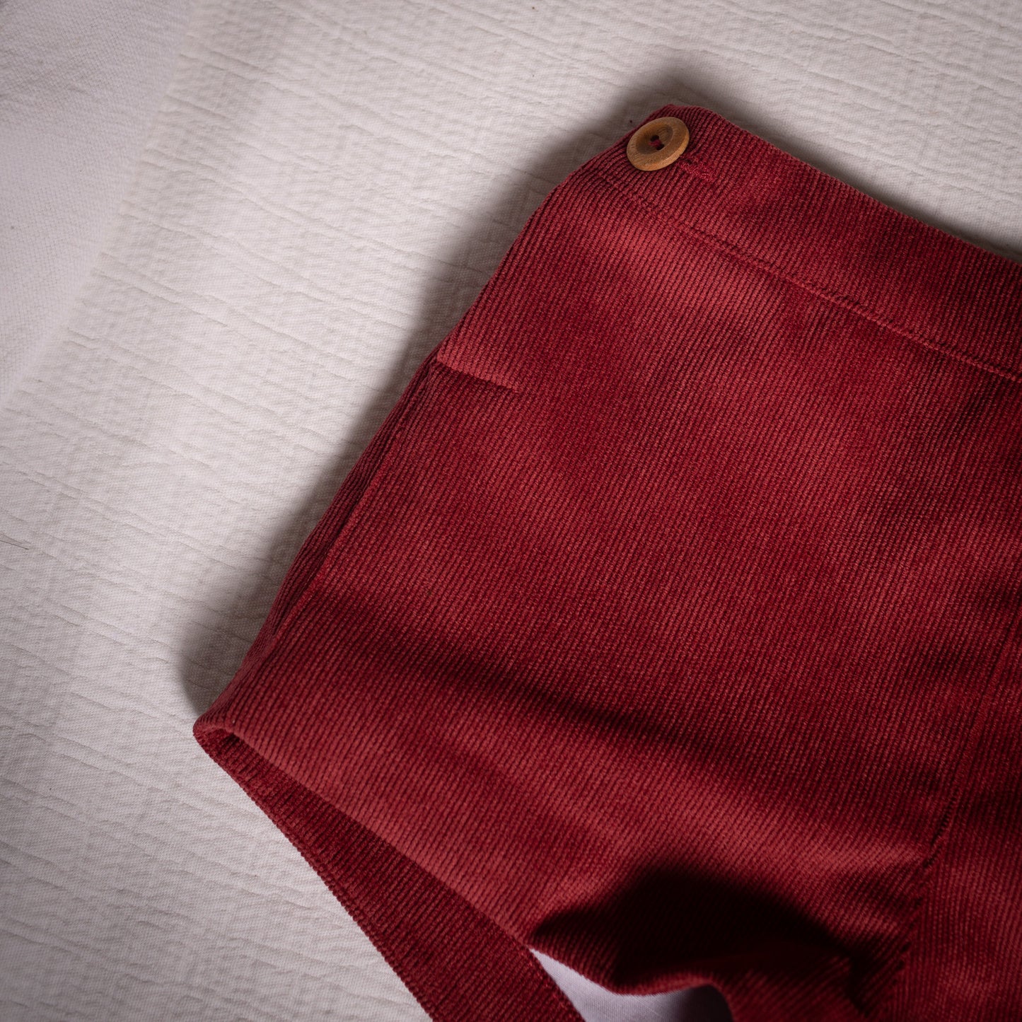 Maroon corduroy shorts