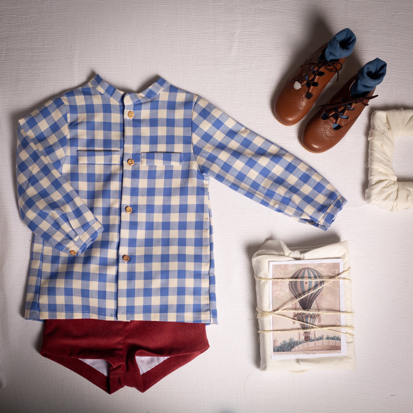 Maroon corduroy shorts