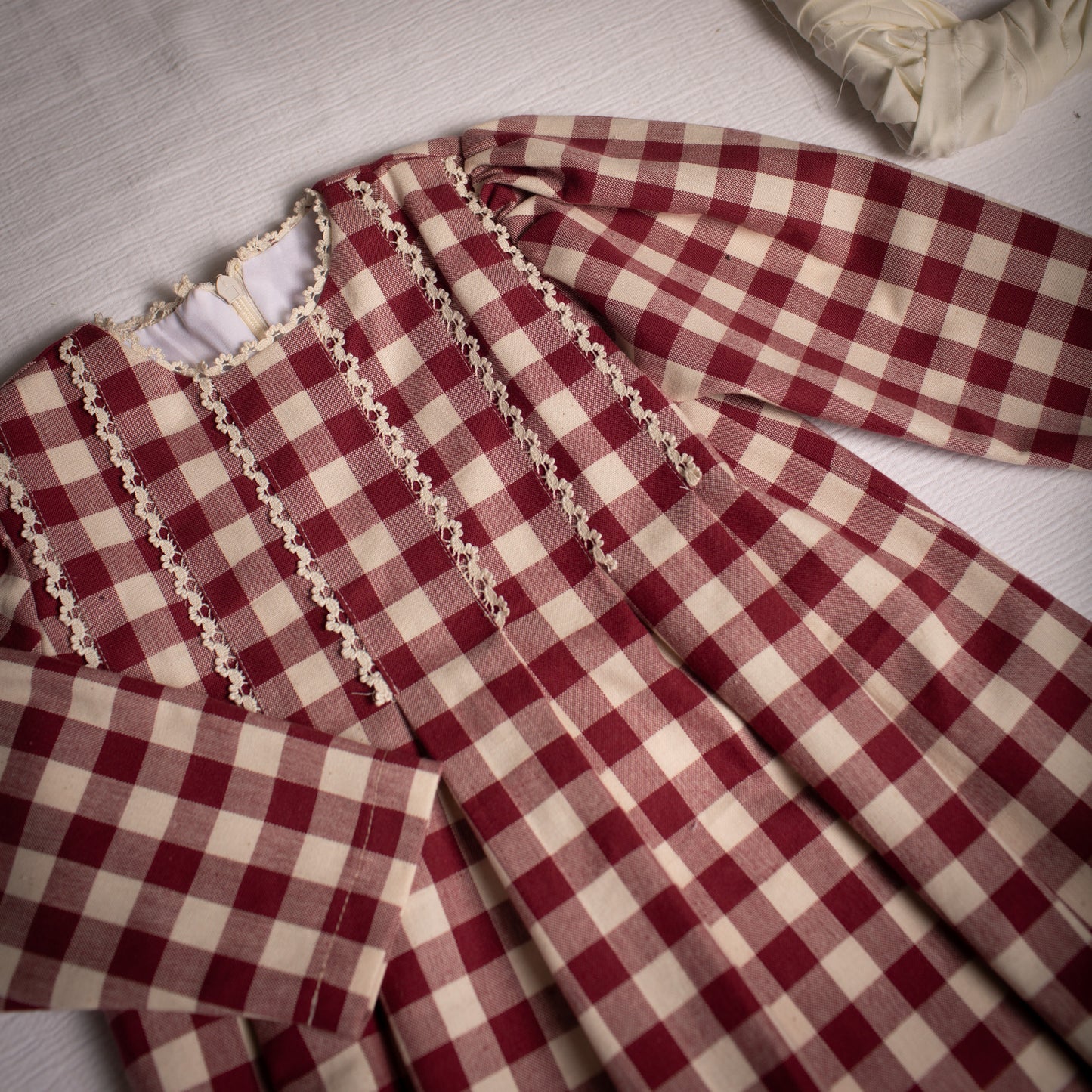 Maroon Gingham dress