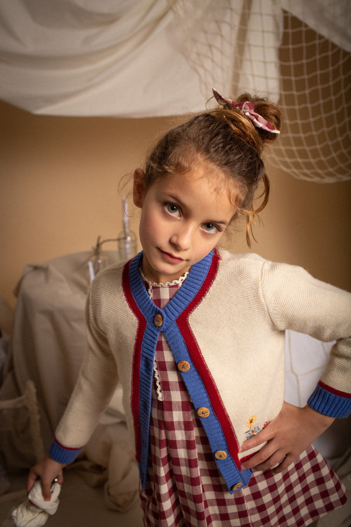 Maroon Gingham dress