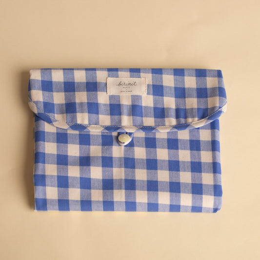 Bluish Gingham baby changing