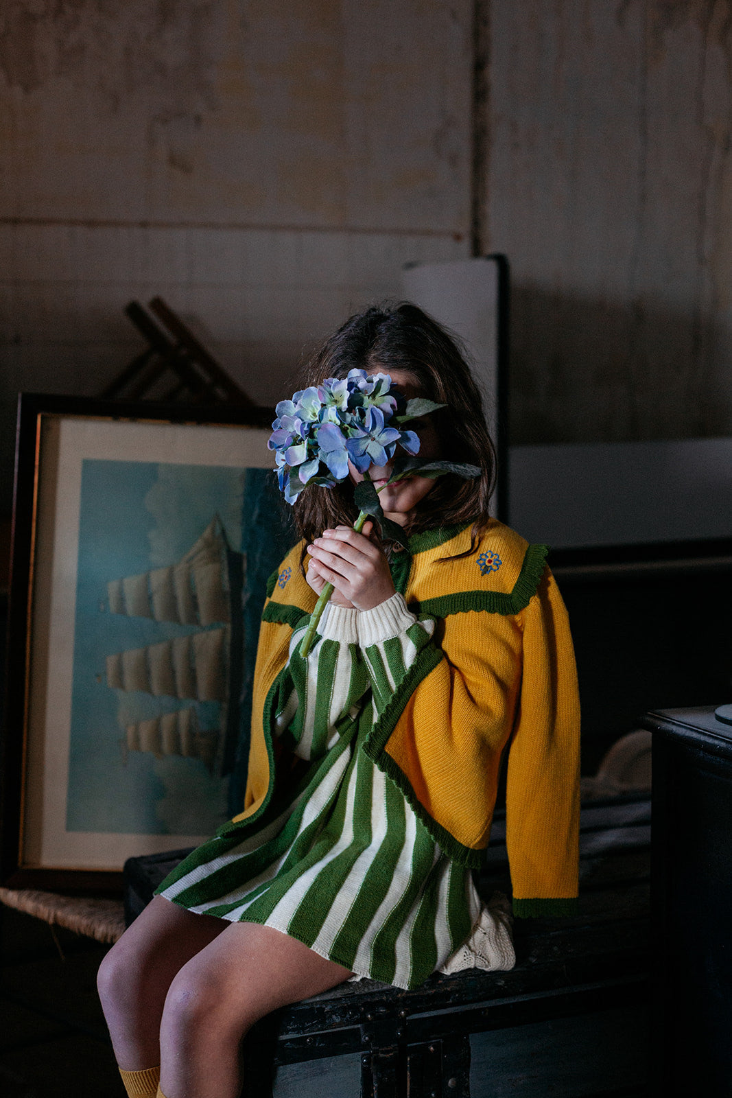 Mustard embroidered jacket