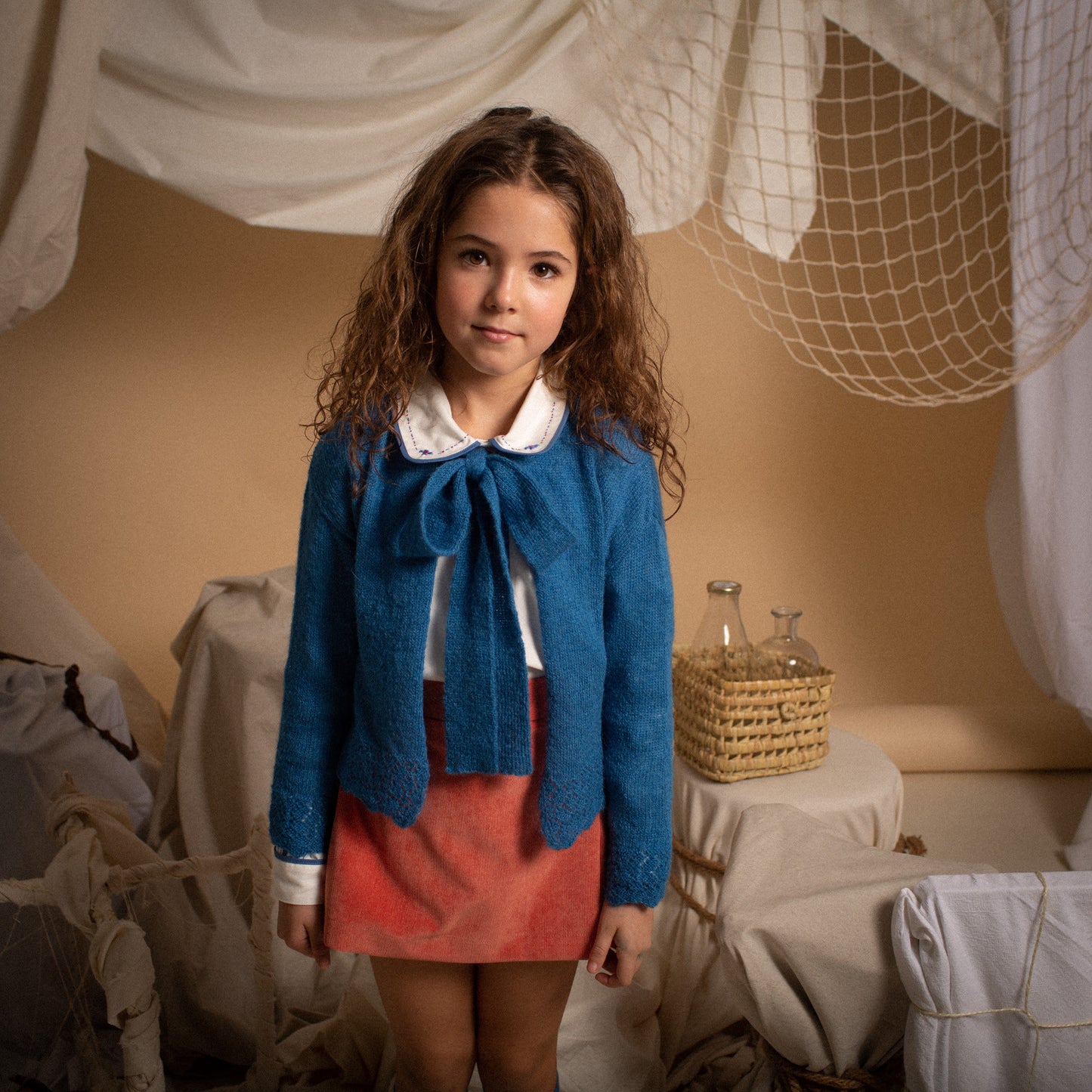 Bluish bow jacket