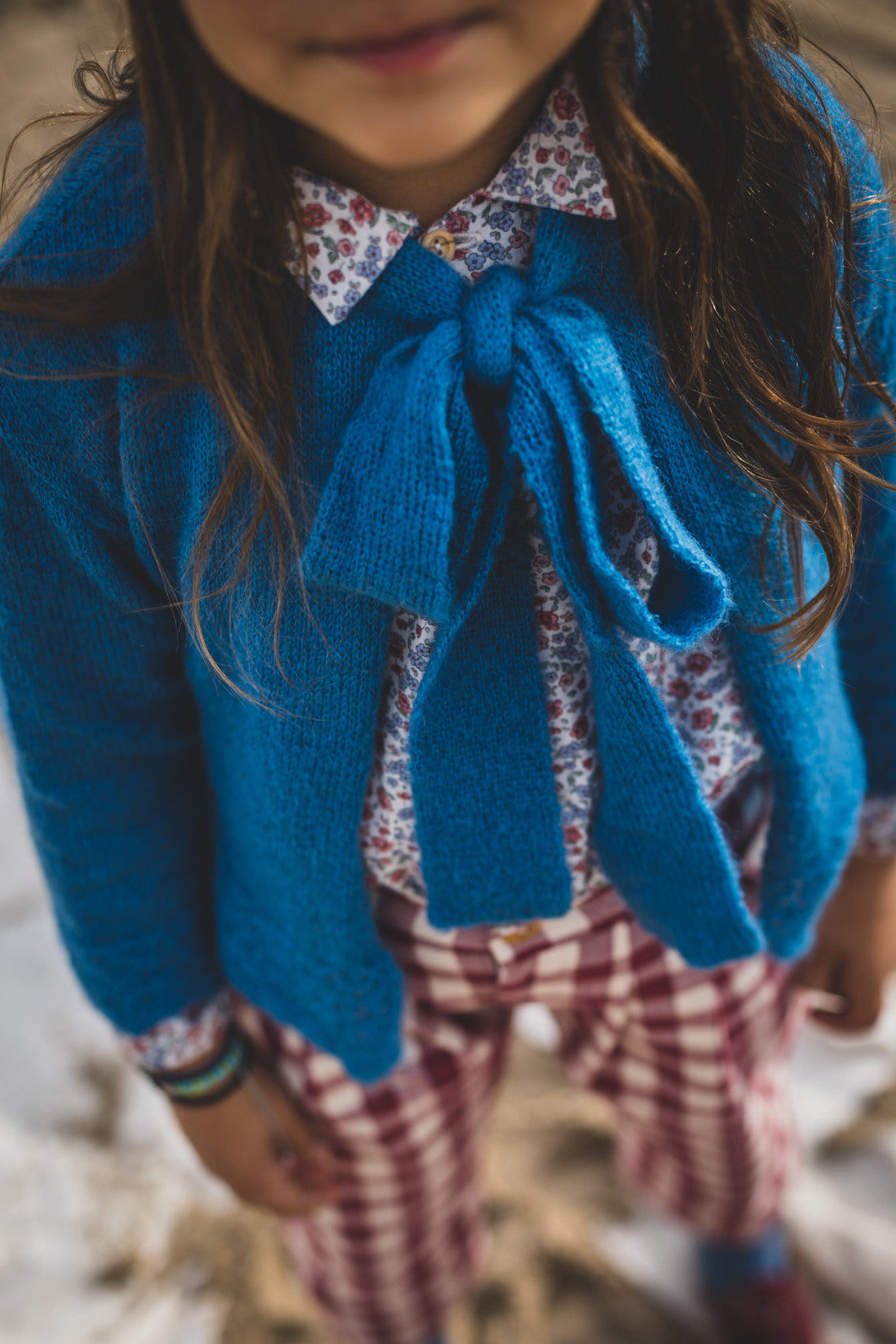 Bluish bow jacket