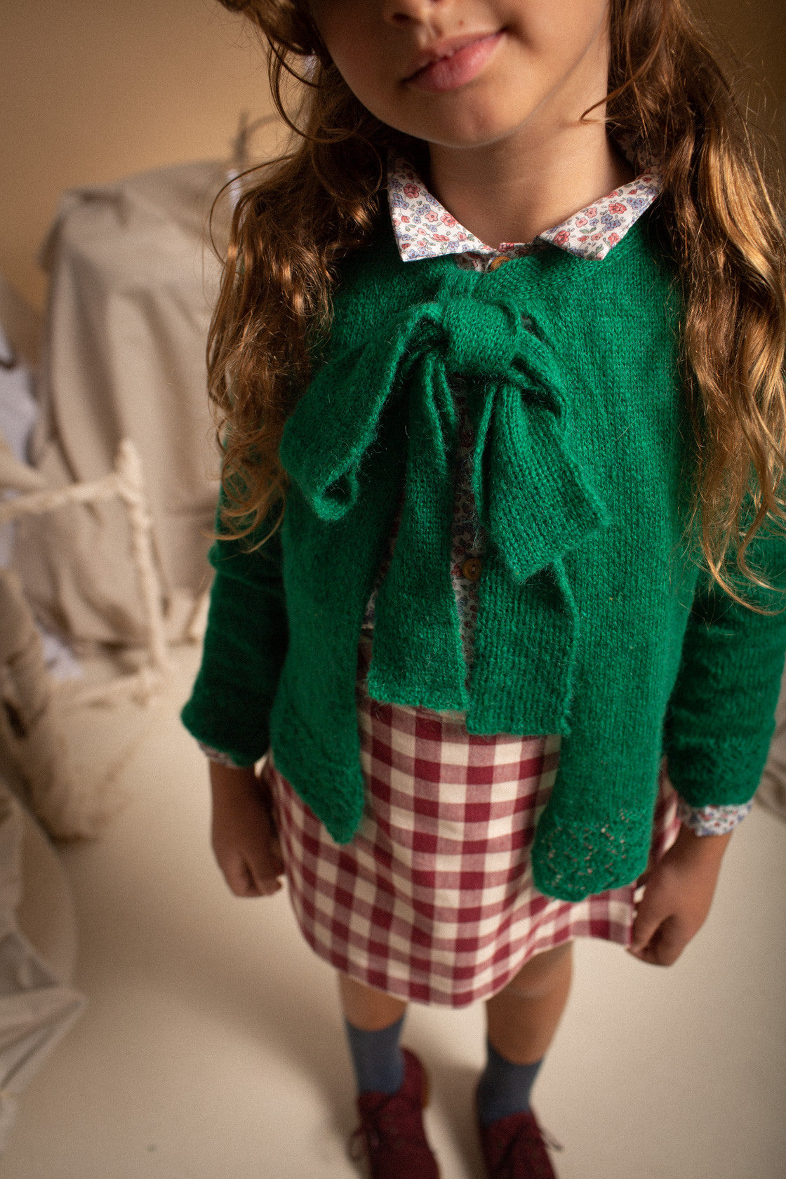 Green bow jacket