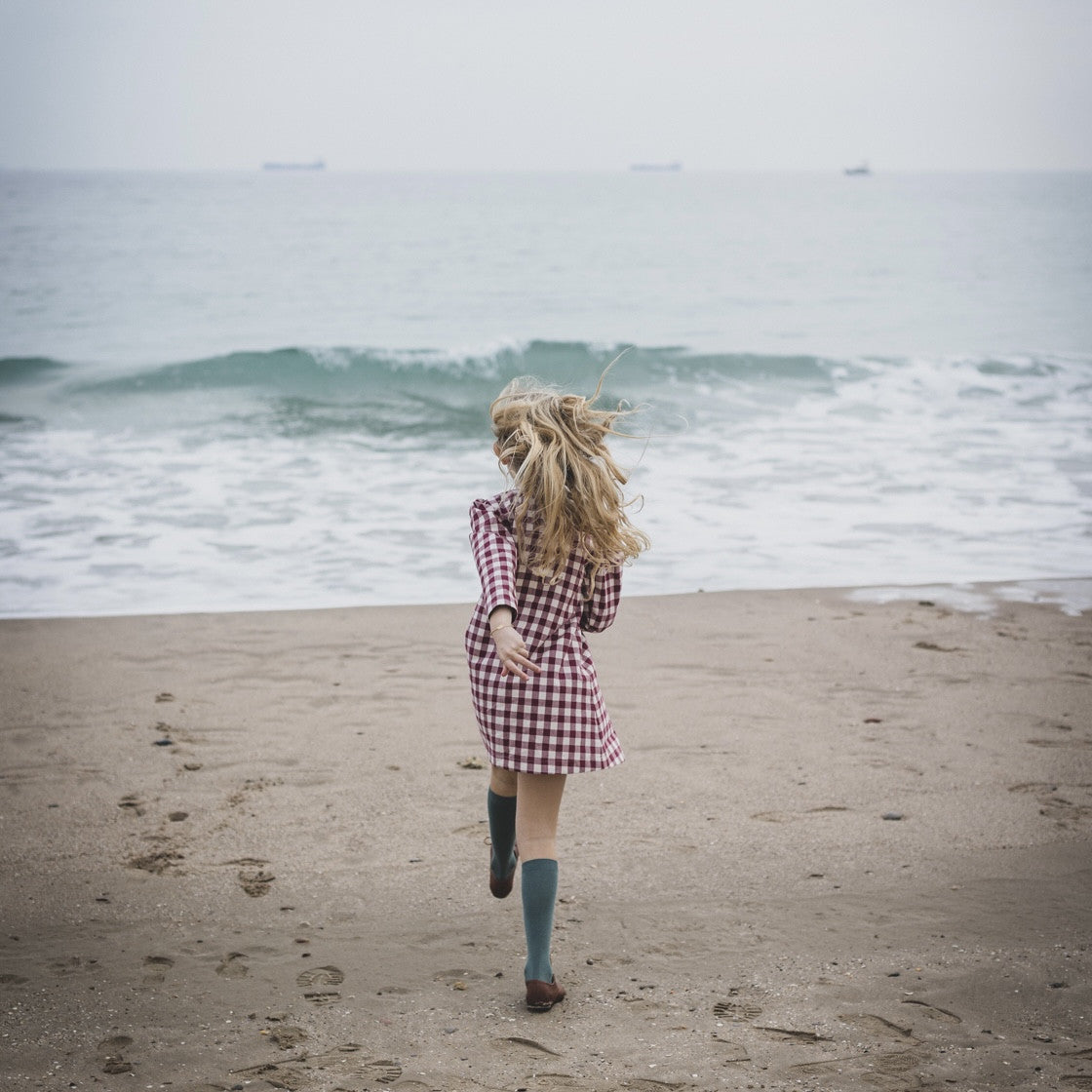 Maroon Gingham dress