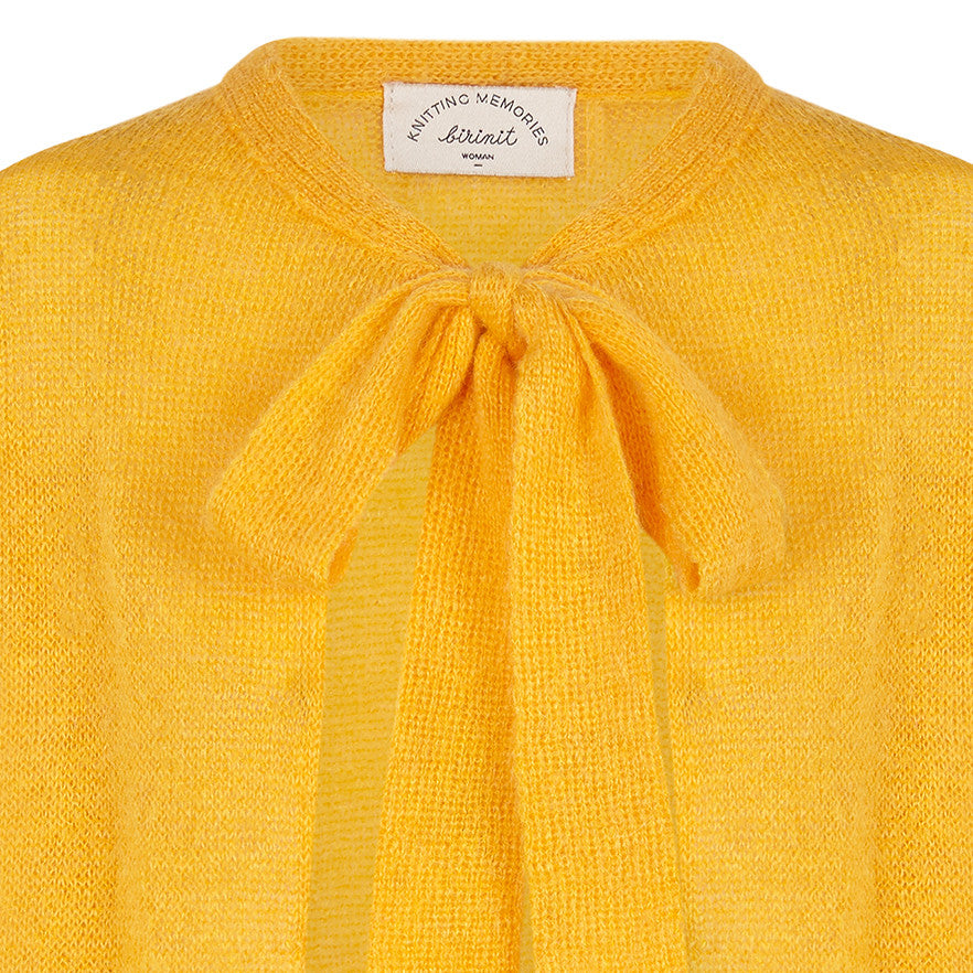 Woman Mustard bow jacket