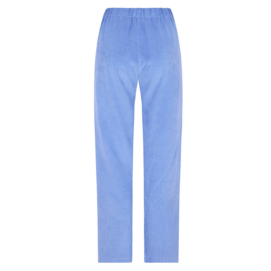 Woman Bluish corduroy twill pants