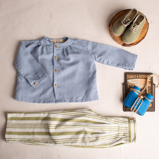 Blue linen maho shirt