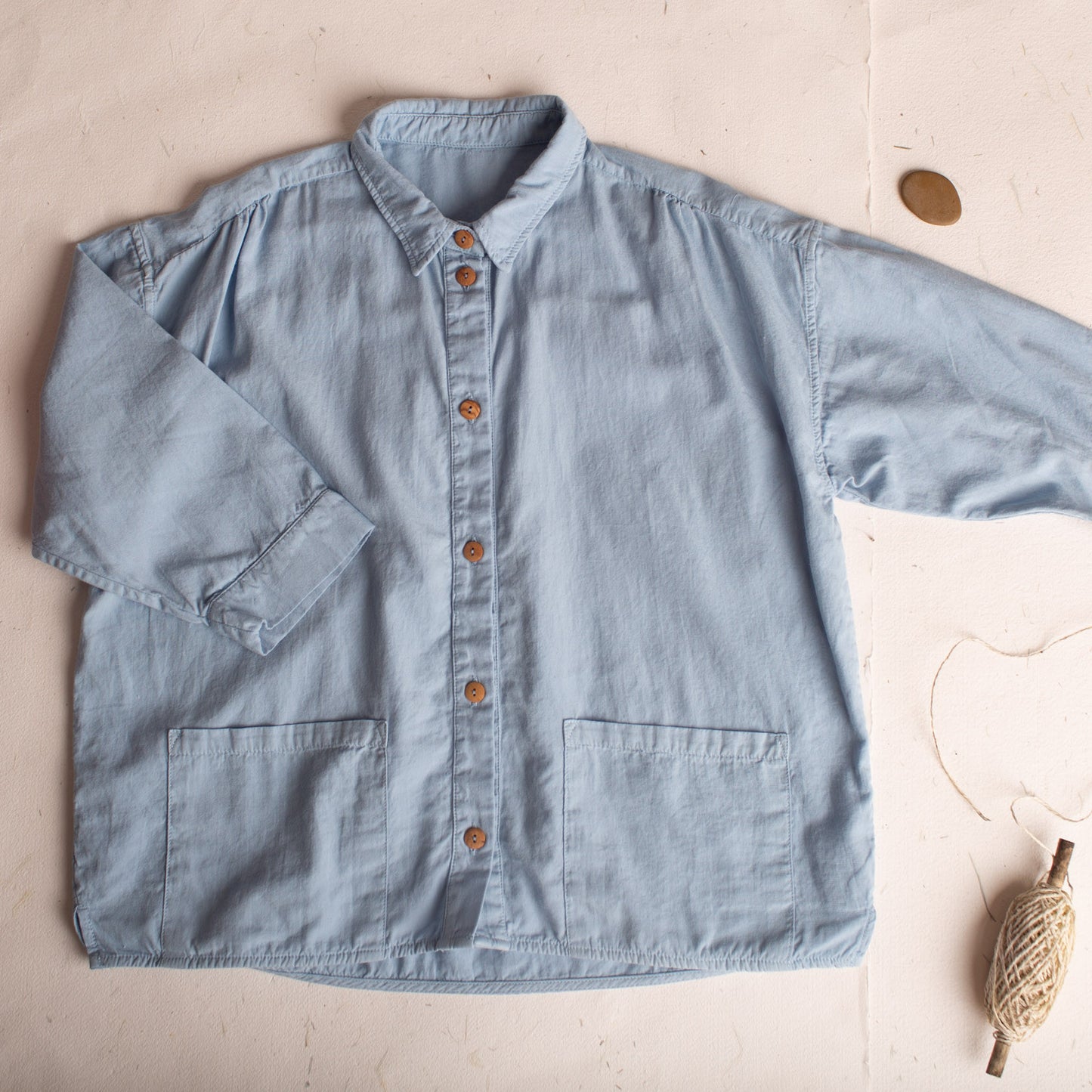 Blue unisex oversize shirt