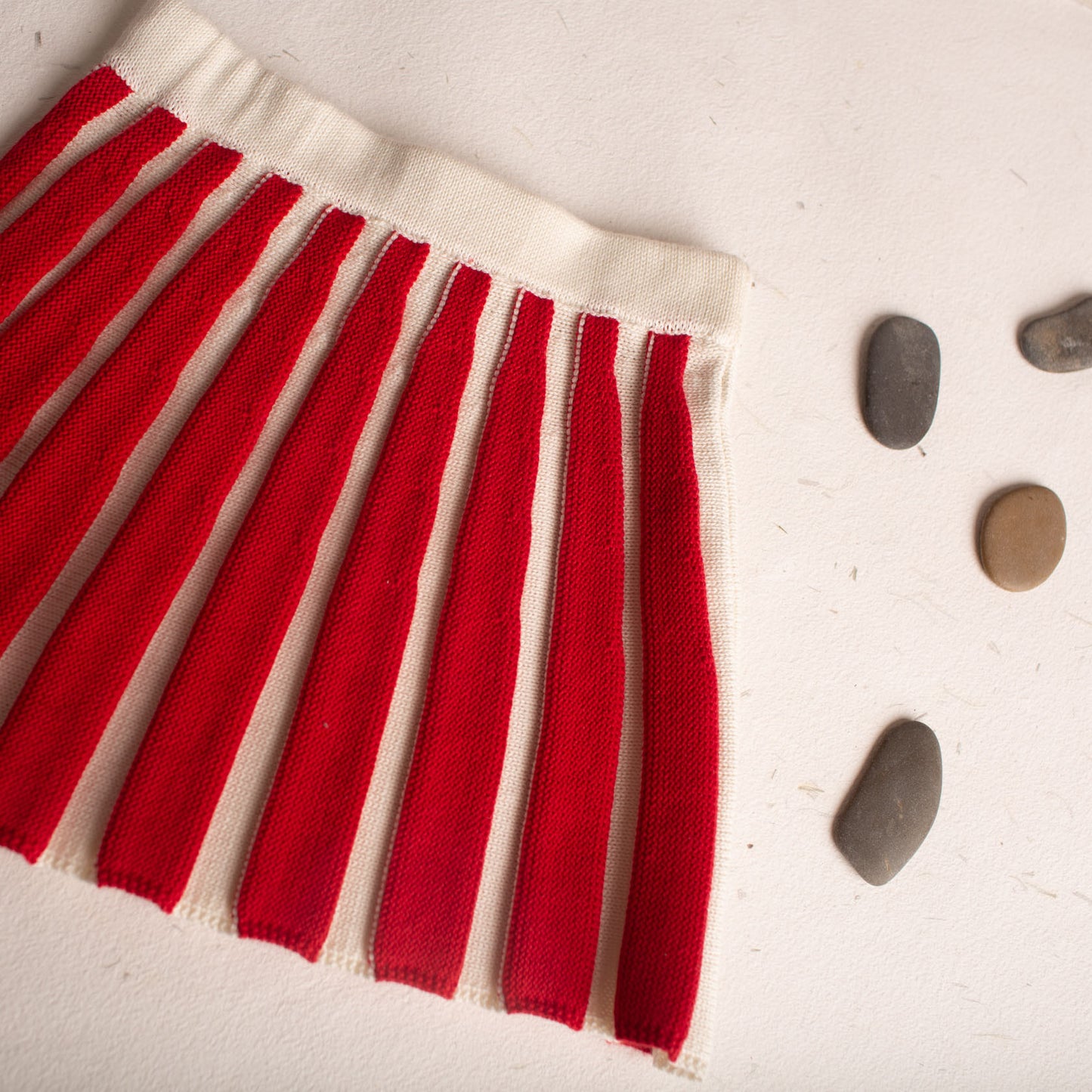 Red stripe mini skirt