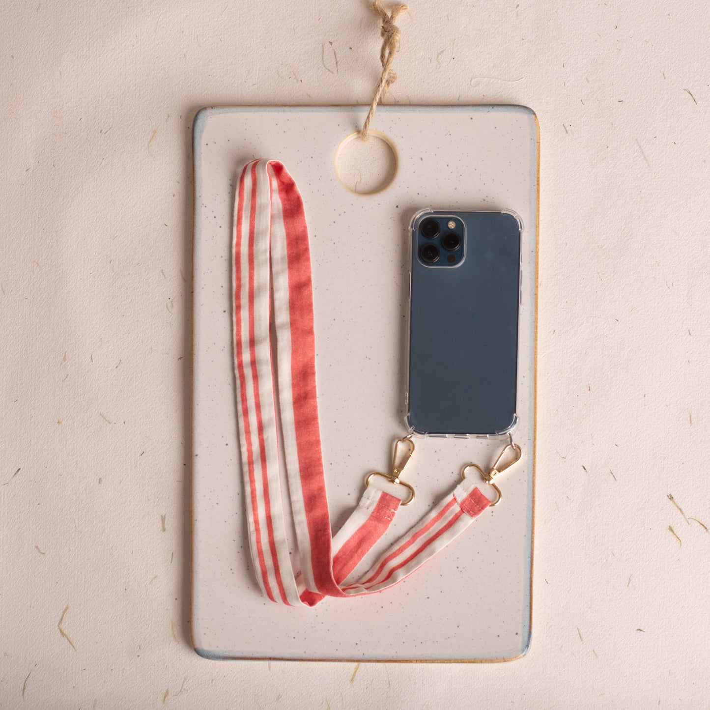 Triple stripe phone lanyard