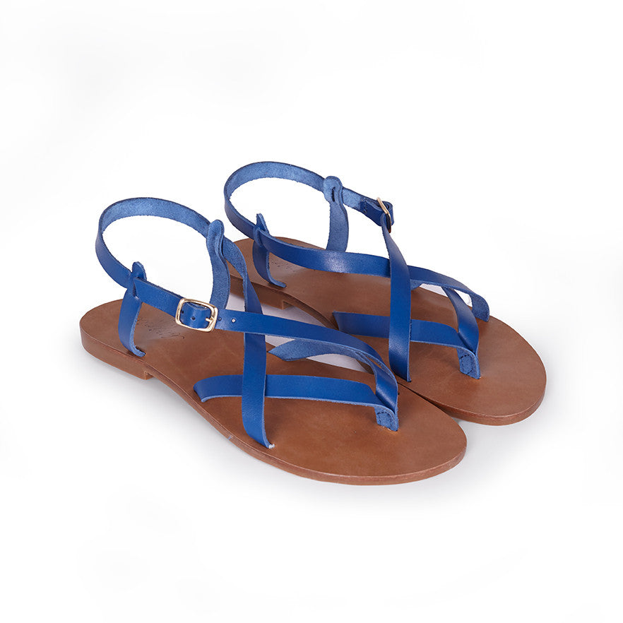 Sandalias tiras navy de mujer